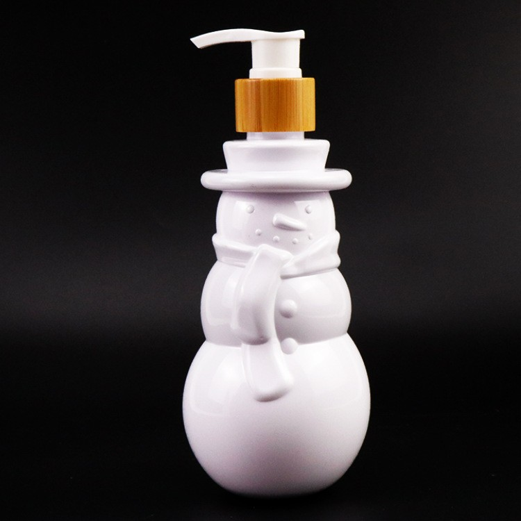 340ml PET cartoon Christmas snowman bottle