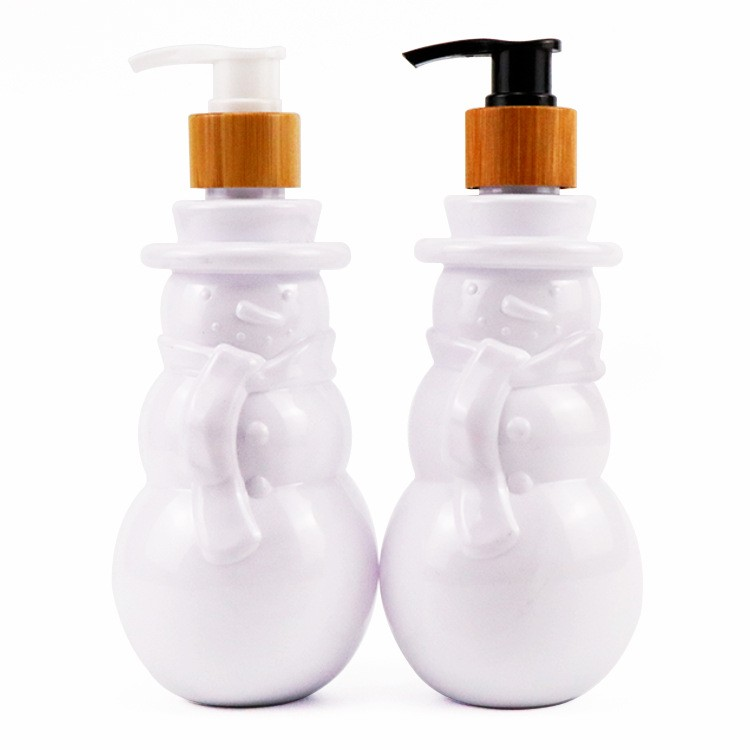 340ml PET cartoon Christmas snowman bottle