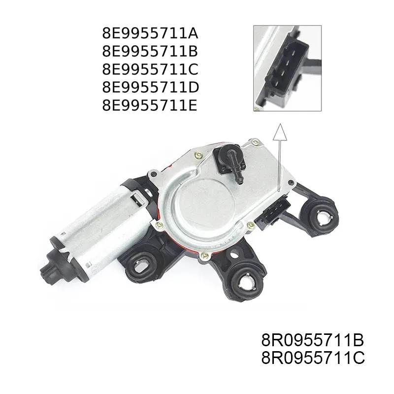 4-pin rear wiper motor 8E995711A 8E995711B 8E995711C 8E995711D 8E995711E 8R0955711B 8R0955711C for AUDI Q5 Q7 A3/8P A4/B6 B7