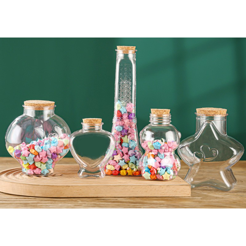 200ml Multiple sizes and styles Candy jar, time capsule, first aid bottle, star origami, DIY handmade gift bottle, wish bottle