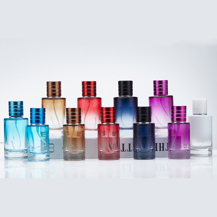Color gradient perfume bottle