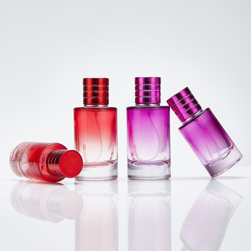 50ml Custom color gradual change perfume bottle fragrance water bottle glass empty bottle cosmetics spray bottle