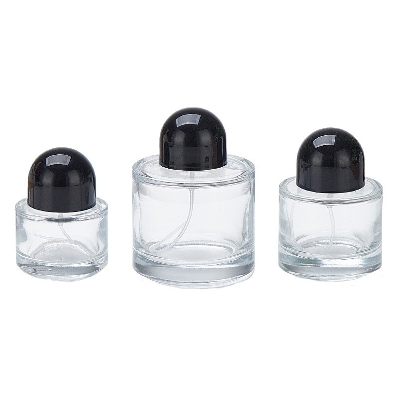 30ml Custom wholesale cylindrical perfume bottle bayonet spray bottle essence liquid liquid foundation cosmetics perfume sub bottle glass sample bottle