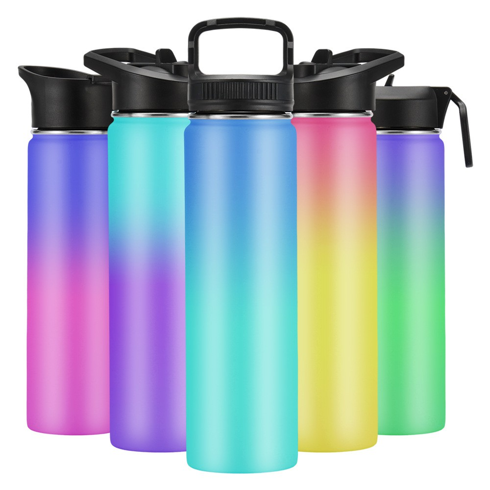 750ml,Thermos 304 stainless steel space pot 24oz sports travel double-layer vacuum insulated cup with customizable logo design