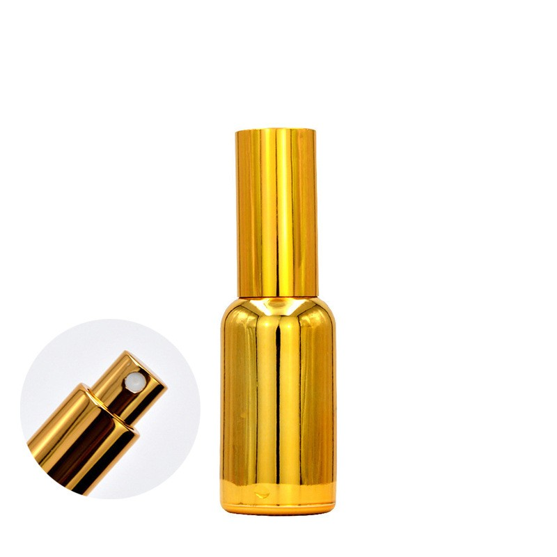 50ML Custom electroplated essential oil gold silver lotion pressure pump empty bottle spray cosmetics sub packaging vials