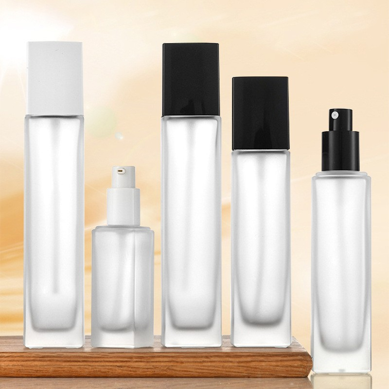 Frosted glass cosmetics subpackage cream bottle lotion bottle set