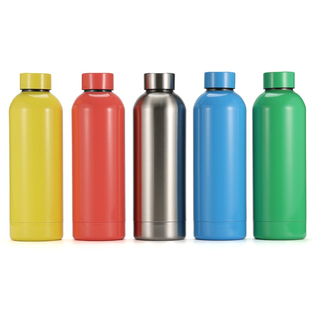 1000ml Thermos custom steel cap American style small mouth double-layer insulated cup outdoor sports water cup large capacity rubber paint water bottle