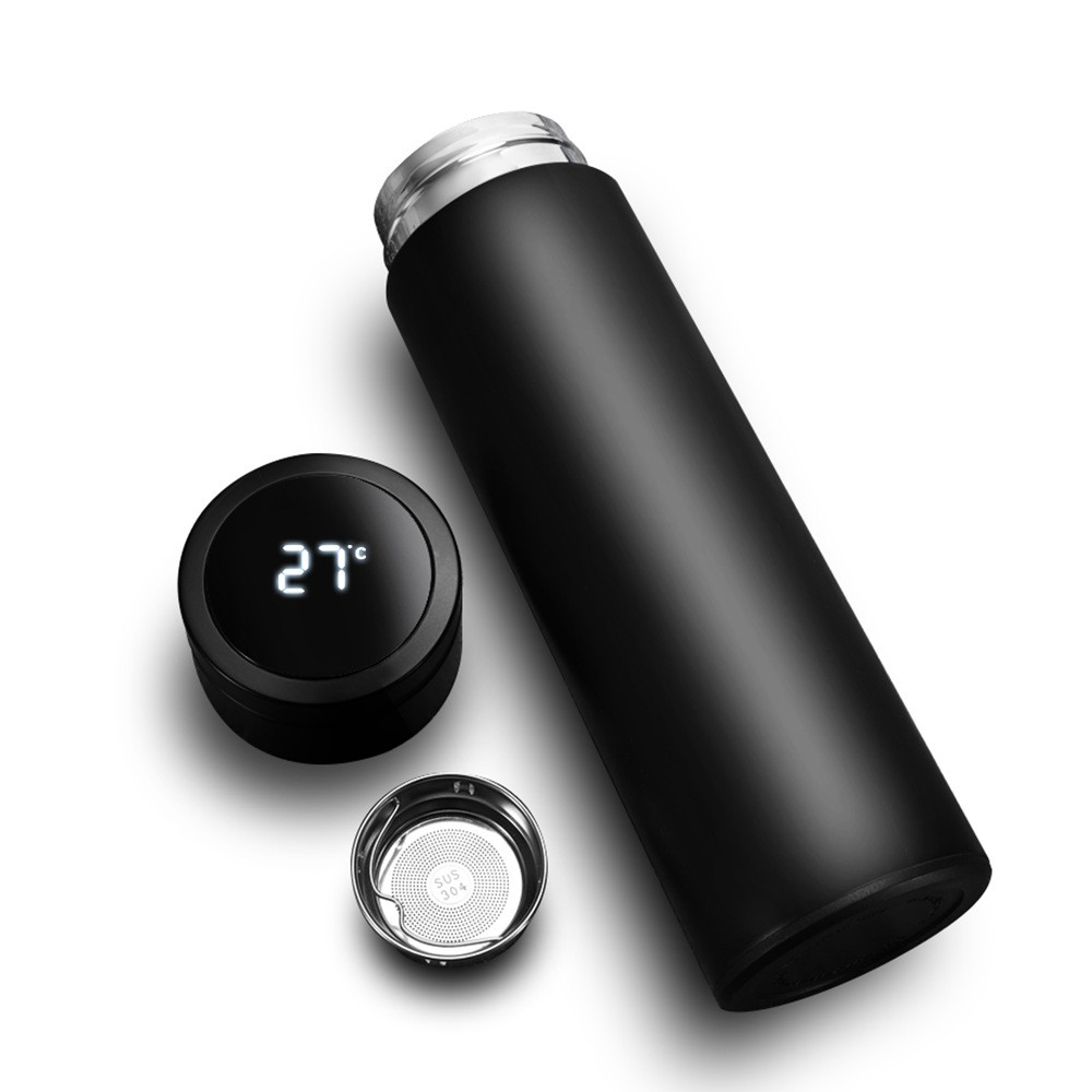 500ml Thermos custom 304 stainless steel insulated cup, intelligent temperature measurement, men's and women's business, thick and portable water cup, simple engraved water cup