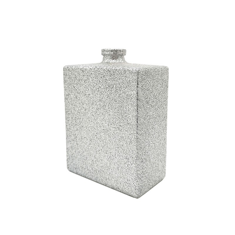 100ml customized Transparent outer spray powder craft bottle Multicolor optional square glitter powder perfume spray glass packaging bottle