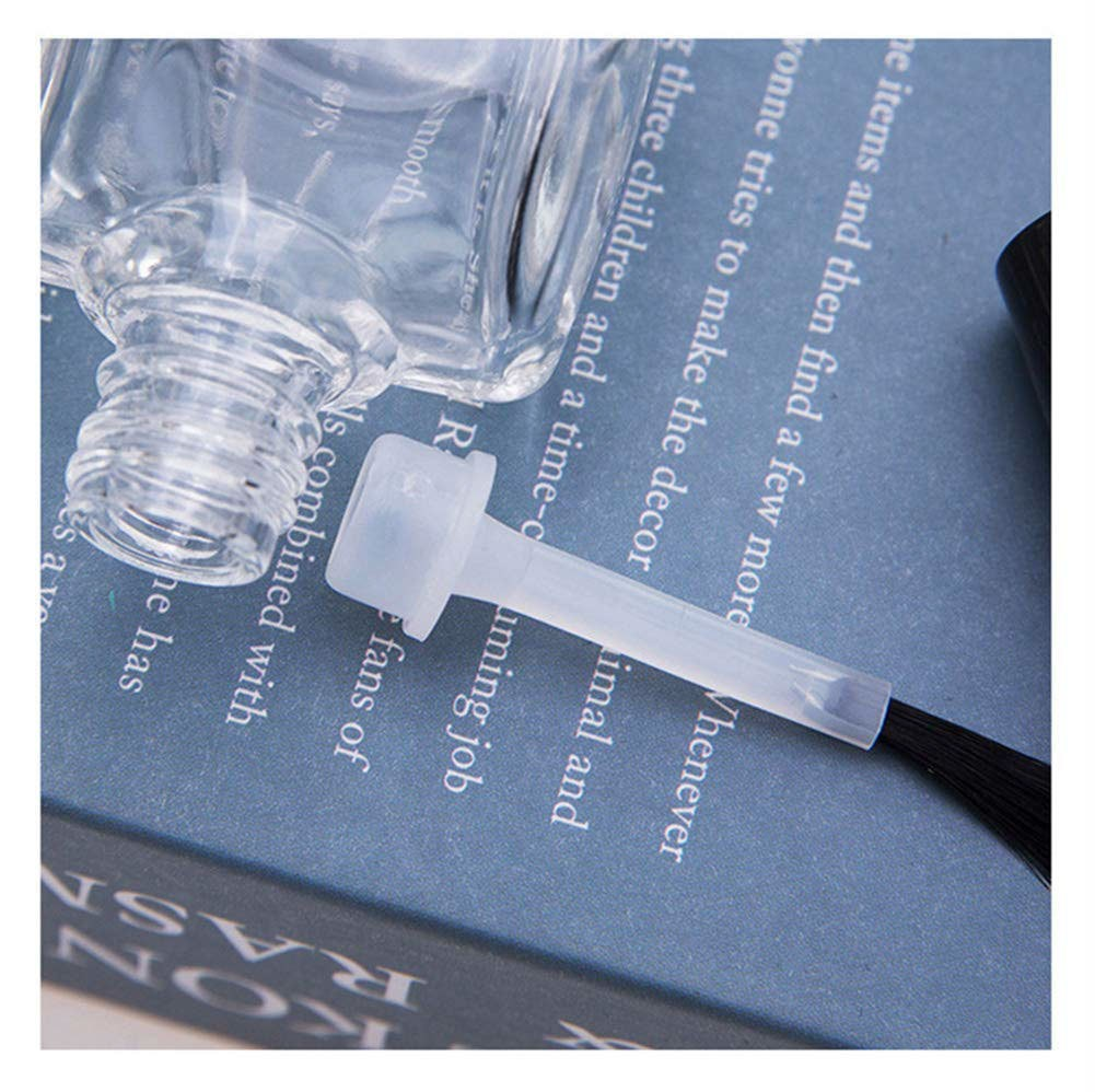 10ml customized flat square thick bottom nail polish glue glass empty bottle sealed transparent diy liquid powder blusher sub bottle