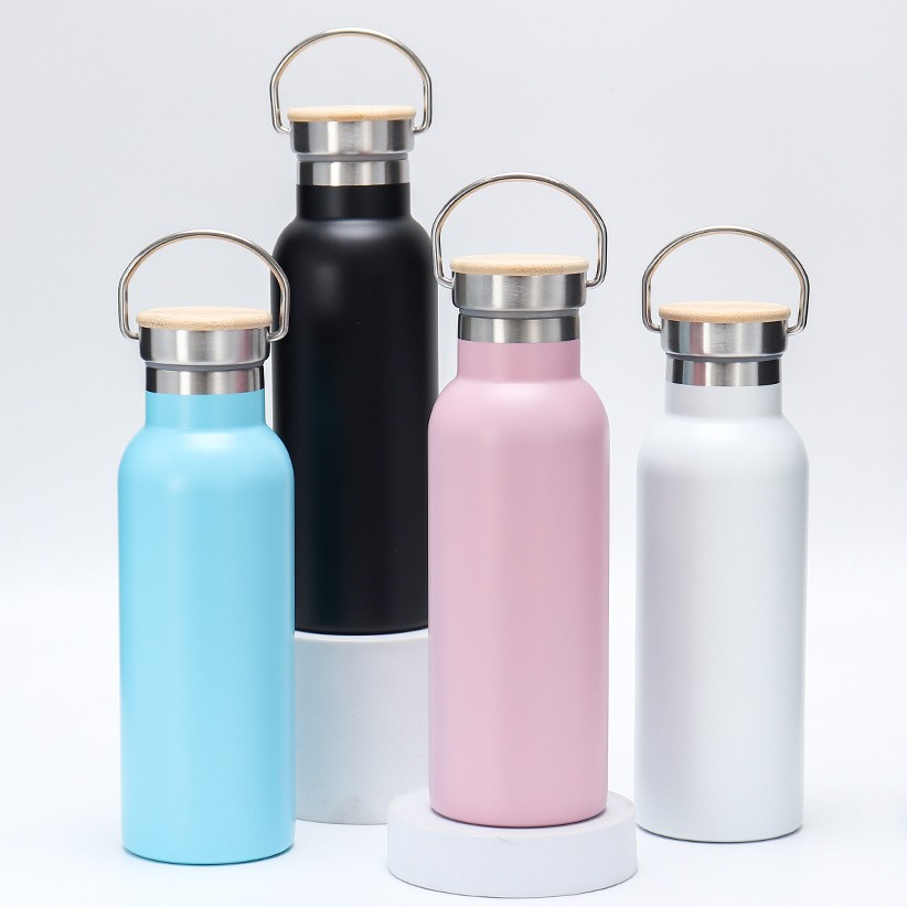 View:500ml 304 stainless steel vacuum insulated cup, portable large capacity sports water bottle, outdoor hiking water bottle, sports bottle