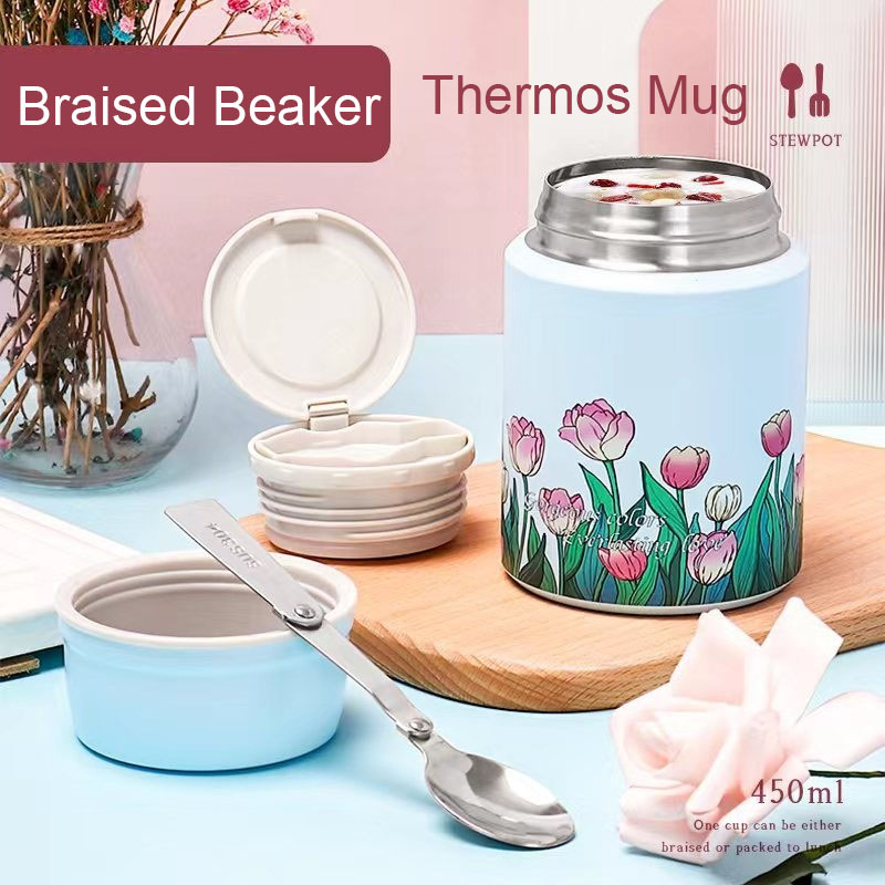 View:450ml Girls' insulated cup with high aesthetic value, exquisite cup, insulated cup, children's outdoor portable beaker, lunch box