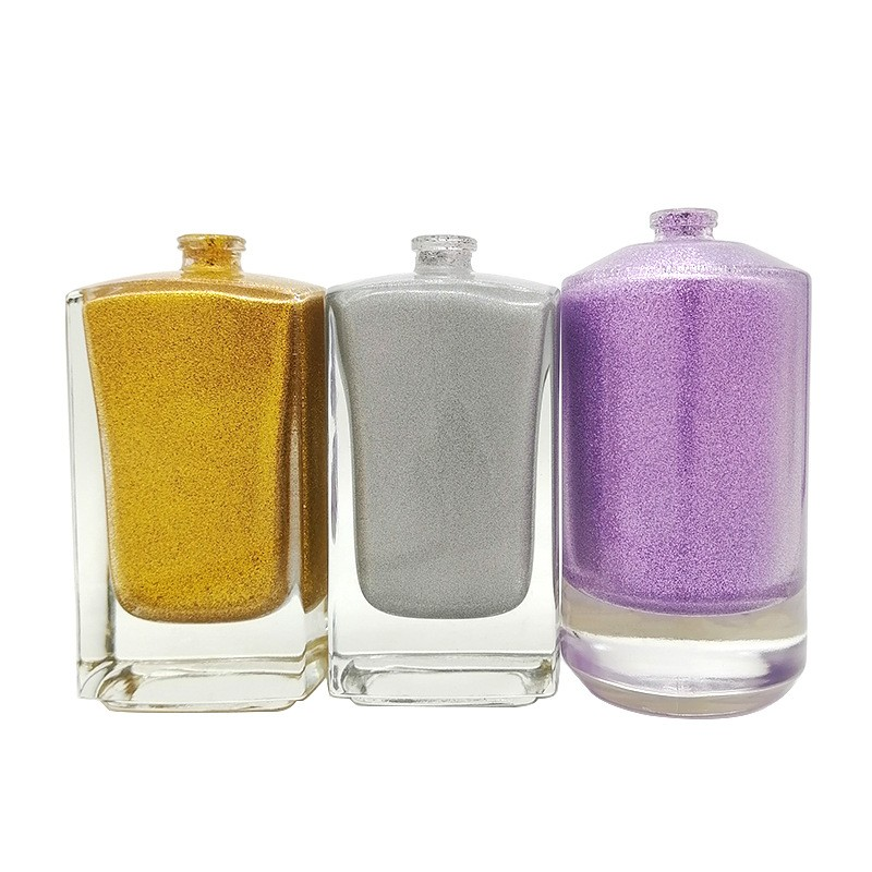 100ml inner spray powder process glass bottle square and round perfume bayonet spray packaging bottle multi-color processing bottle