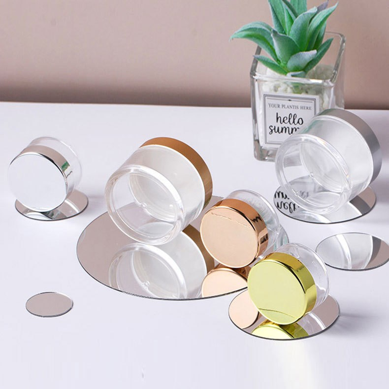 15ml 15g Customizable plastic can Electroplating lid Sequin box face cream cream lotion sub packaging can