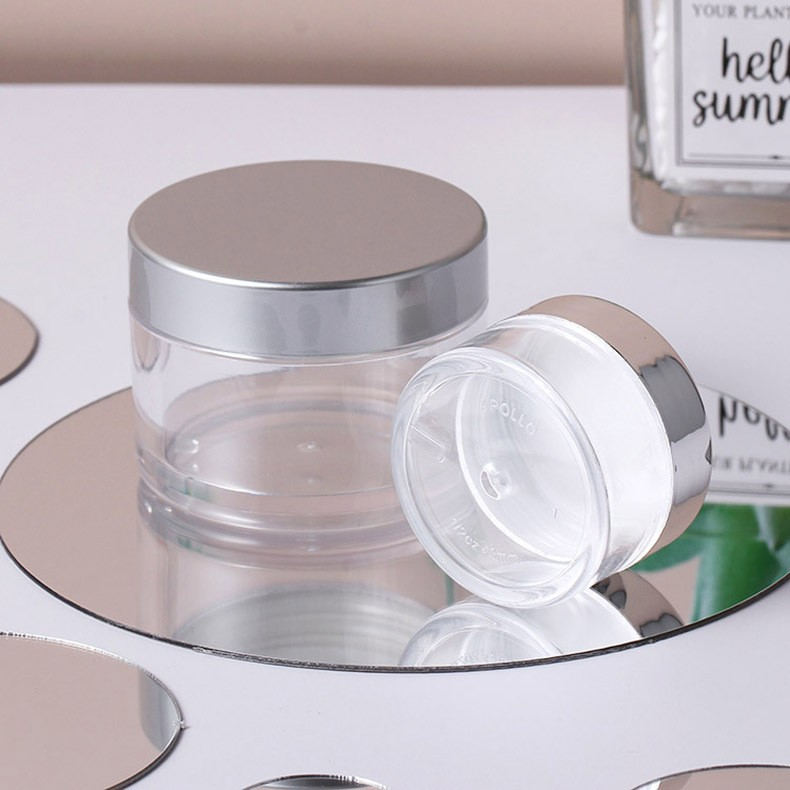 30ml 30g customized Customizable plastic can Electroplating lid Sequin box face cream cream lotion sub packaging can