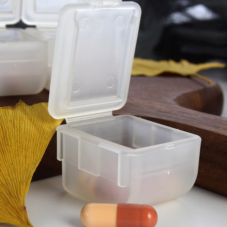 Plastic box, portable compartment medicine box, mini accessory storage box, can be assembled and disassembled, and divided into packaging boxes