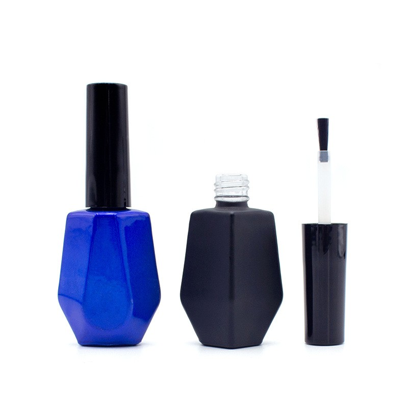 9ml diamond shaped UV spray nail polish glass air separation bottle color spray nail polish glue brush bottle cover multi specification