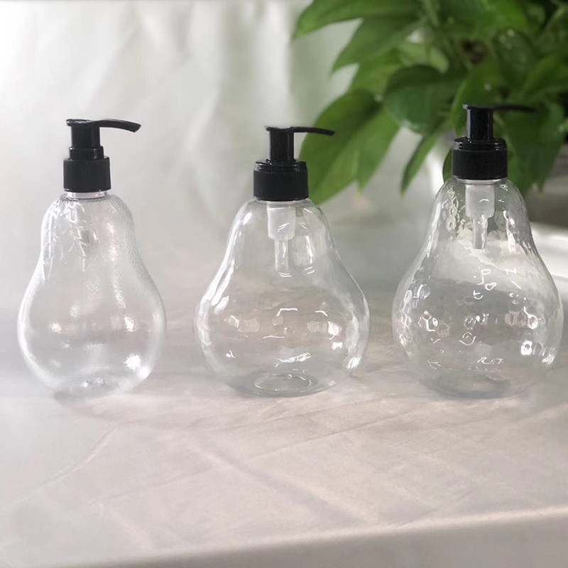 500ml fruit pear shaped bottle plastic bottle PET blow bottle transparent shampoo hand sanitizer lotion