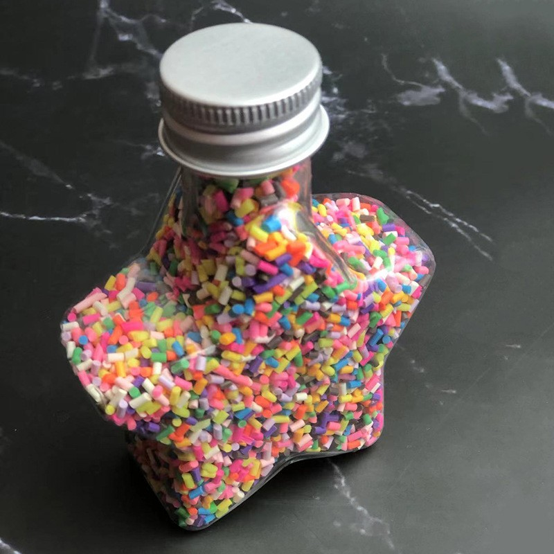 100ml Custom pentagram bottle candy bottle Christmas star plastic blow molding bottle distribution bottle storage bottle