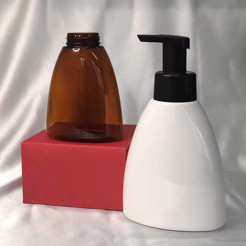 300ml hand sanitizer PET face cleaning bath foam mousse pressure pump cosmetic bottle lotion pressure bottle