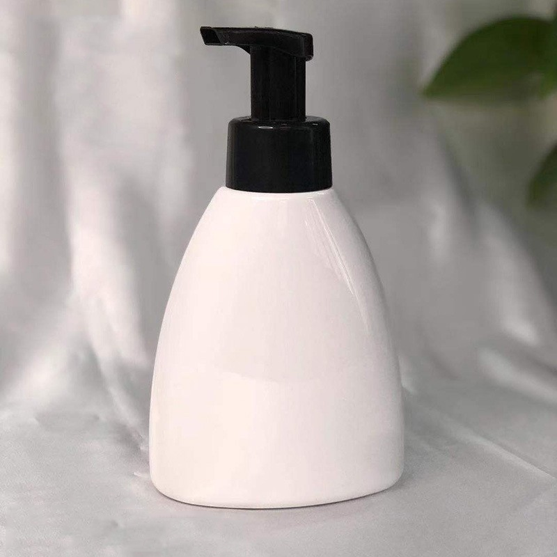 500ml hand sanitizer PET face cleaning bath foam mousse pressure pump cosmetic bottle lotion pressure bottle