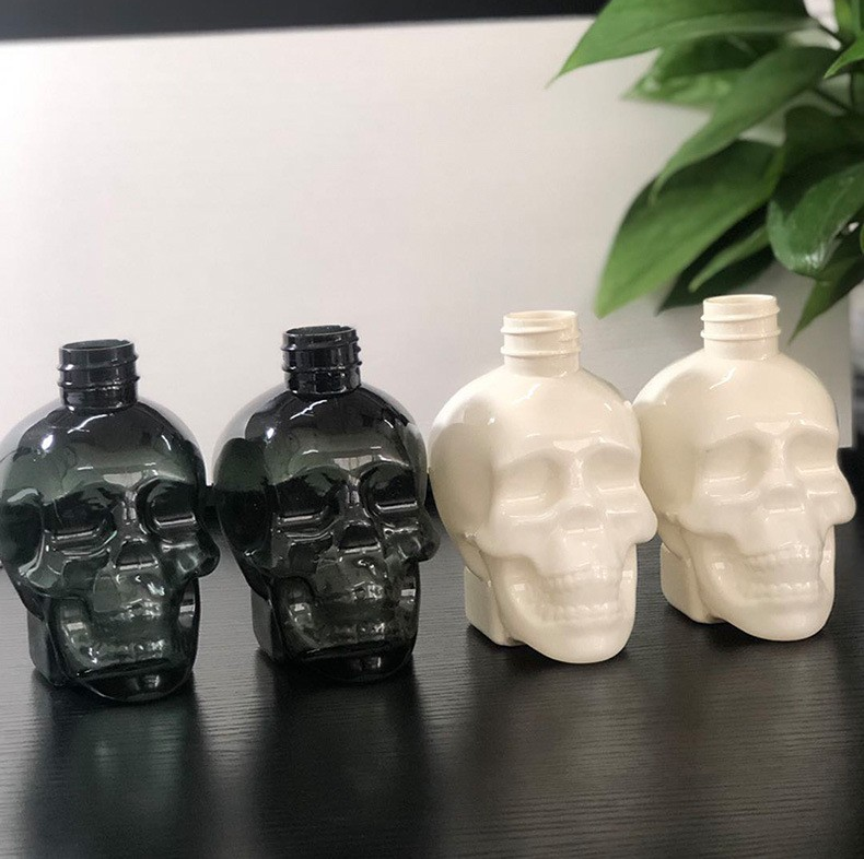350ml pet plastic skull devil's head lotion daily chemical sub packaging blow bottle