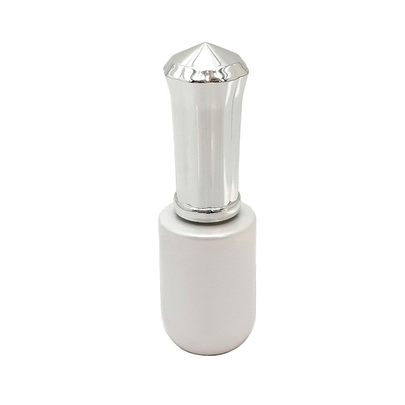 12ml customized Wholesale Round Simple nail polish Glue Glass Bottle Customized Color Spray Packaging Material Sub packaging Bottle with Brush