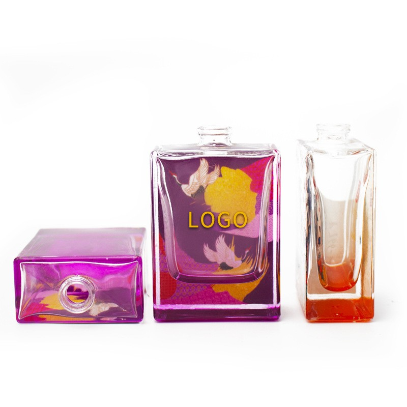 30ml customized Vintage glass perfume bottle bayonet spray color spray sub packaging fragrance decal empty bottle