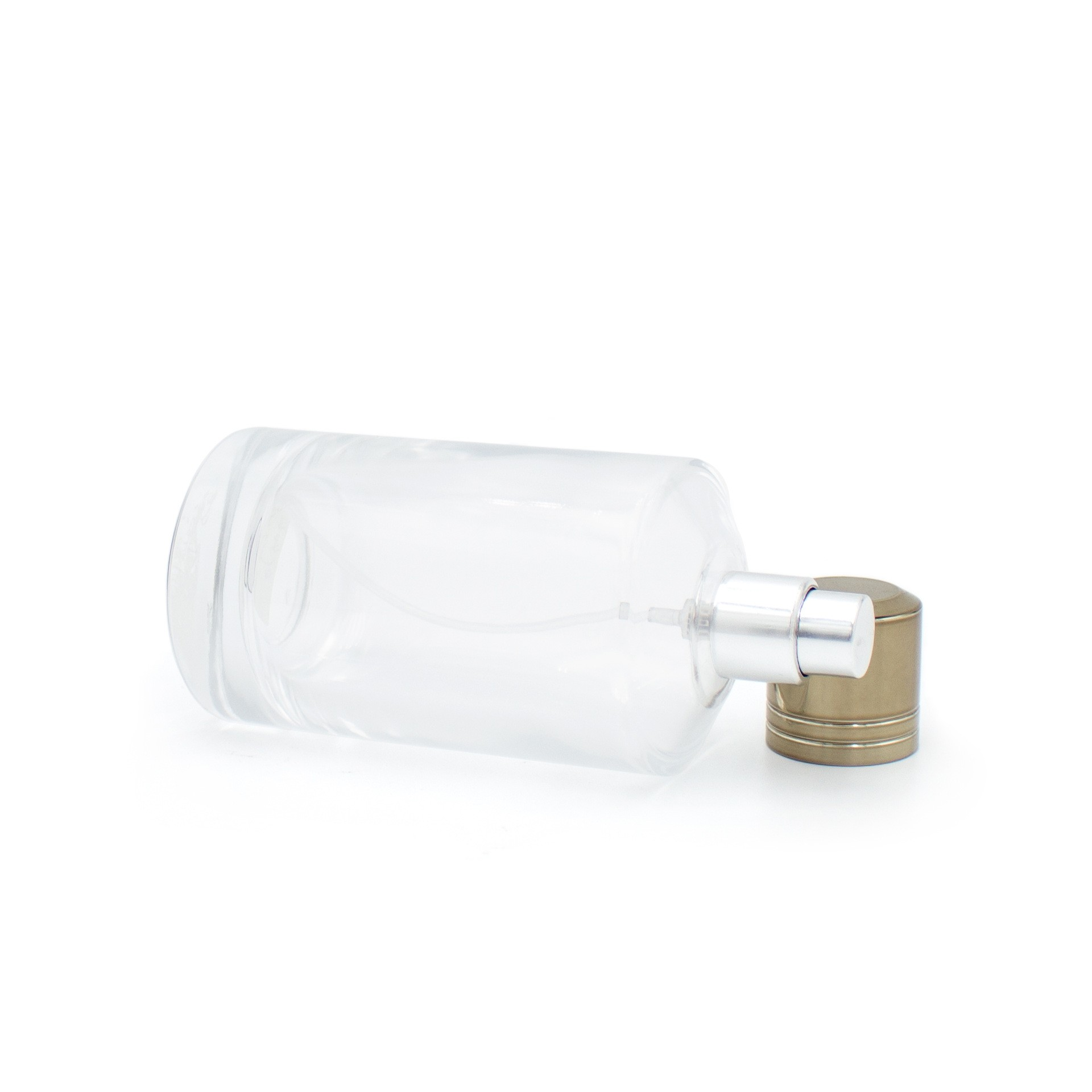 100ml customized Transparent glass perfume bottle Cylindrical thick bottom gift fragrance spray empty packaging bottle