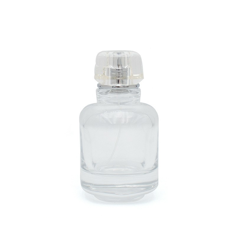 50ml transparent round thick bottom glass perfume bottle Exquisite fragrance spray empty bottle