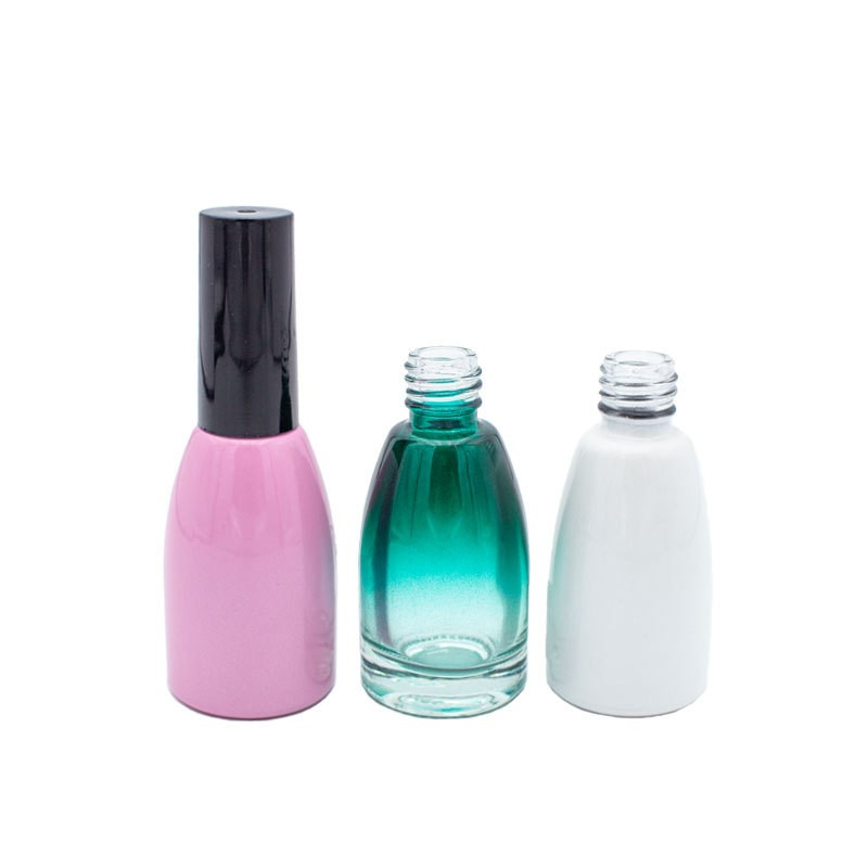 12ml Spray Gradually Colored Anti light nail polish Split Bottle Round Glass Enamel Empty Bottle
