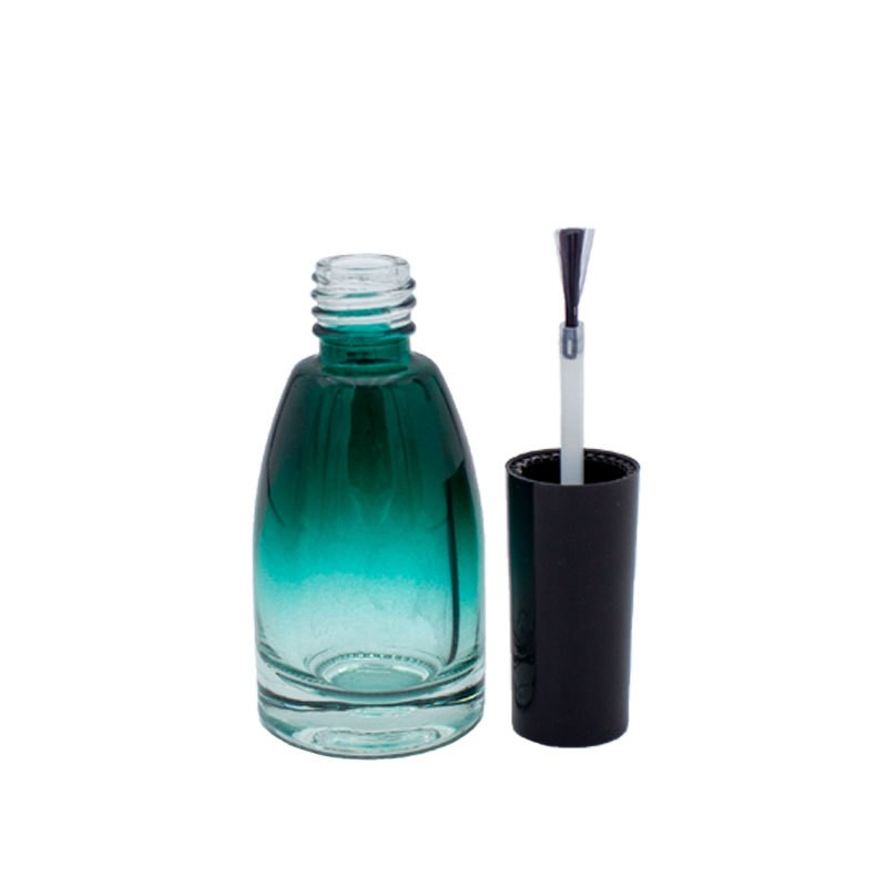 12ml customized Spray Gradually Colored Anti light nail polish Split Bottle Round Glass Enamel Empty Bottle