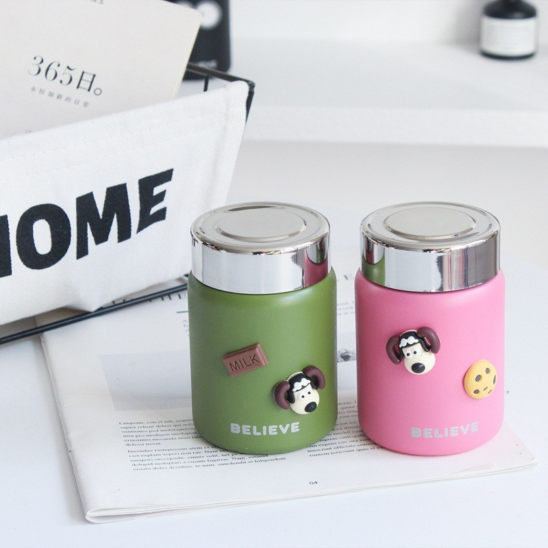 180ML mini thermos cup for girls with high appearance, small and cute, portable, 316 stainless steel water cup, exquisite pocket cup
