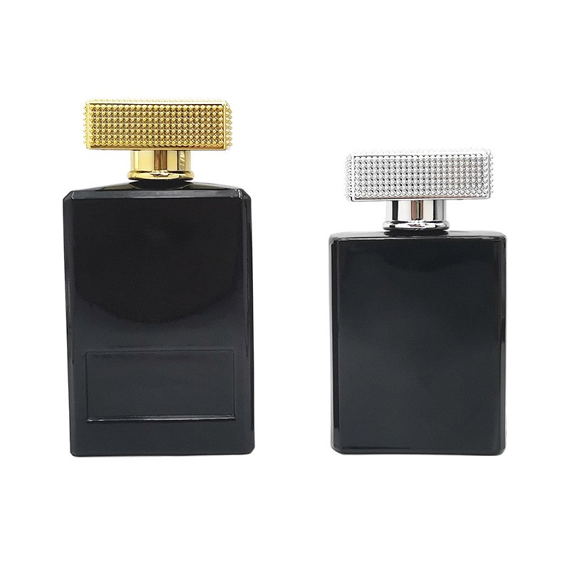 100ml Color sprayed flat glass perfume bottle Fine bayonet press spray cosmetic bottle