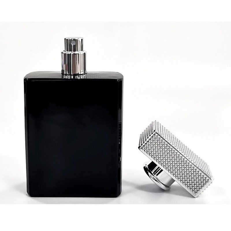 100ml customized Color sprayed flat glass perfume bottle Fine bayonet press spray cosmetic bottle