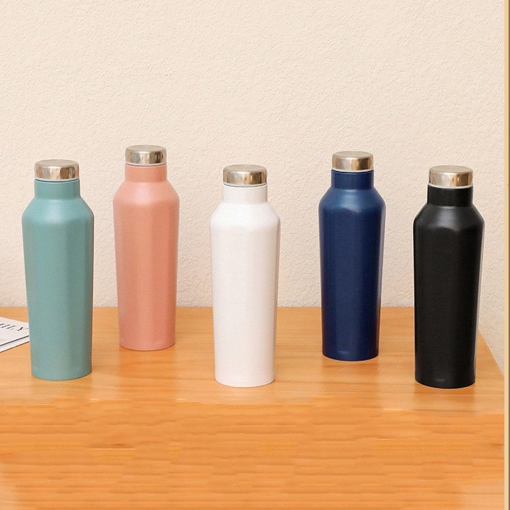 500ml Four sided insulated cup 304 stainless steel water bottle sports kettle hexagonal insulated cup portable creative car cup