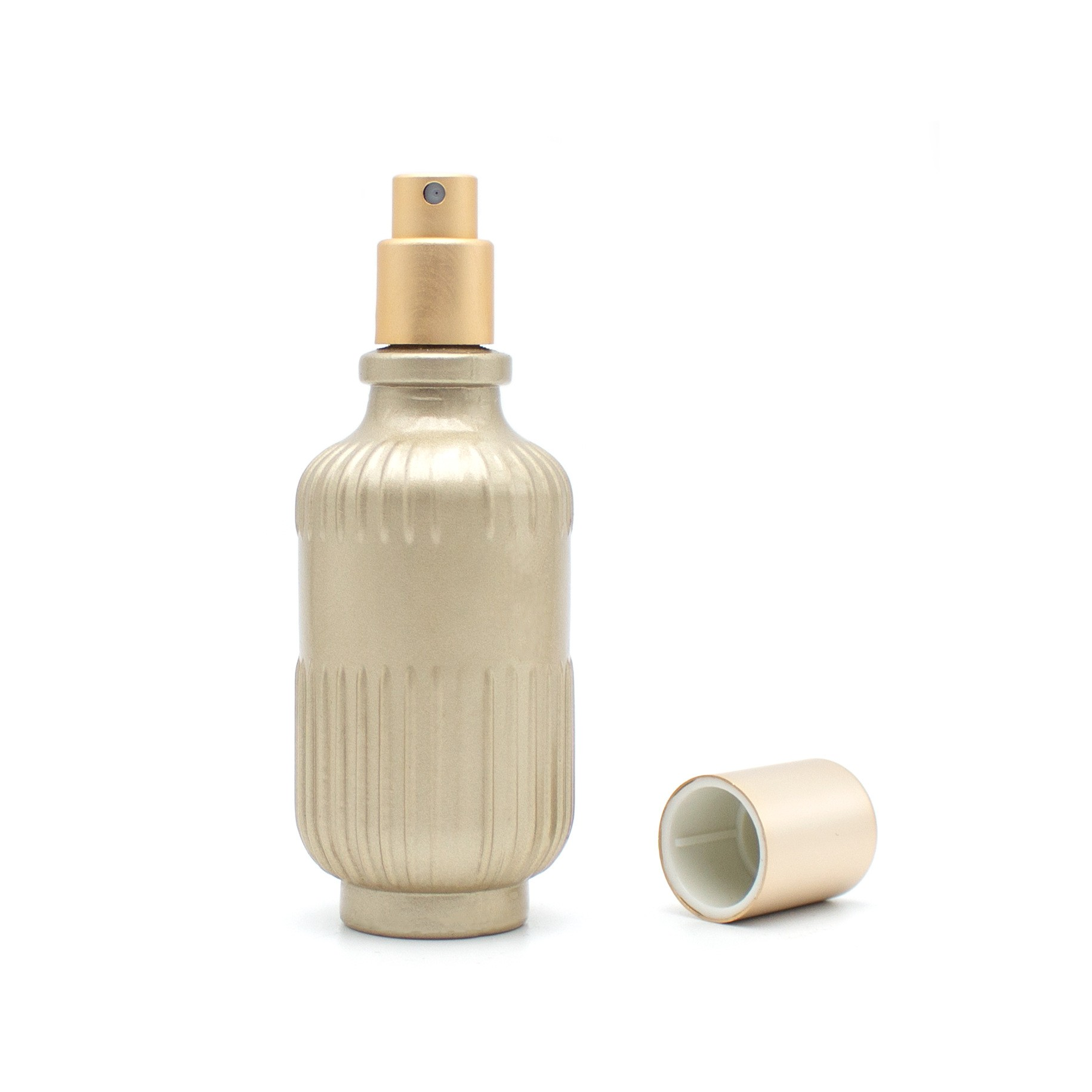 30ml customized color spray transparent round glass perfume bottle, delicate subpackage, press small spray cosmetic bottle