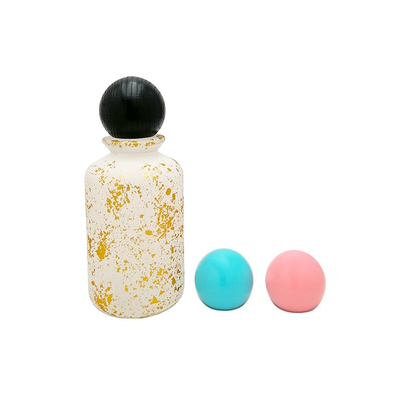 100ml Cylindrical relief glass perfume bottle spray color bronzing cosmetics fine spray fragrance packaging bottle