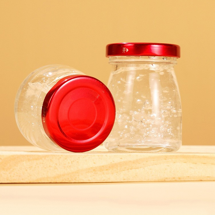 50ml bird's nest sorting bottle, steaming bottle, heat-resistant glass bottle, food grade sealed small jar, fresh stew empty bottle, jam bottle