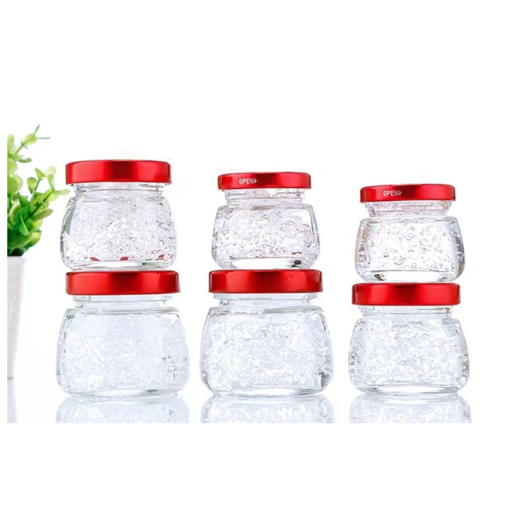 80ml bird's nest sorting bottle, steaming bottle, heat-resistant glass bottle, food grade sealed small jar, fresh stew empty bottle, jam bottle