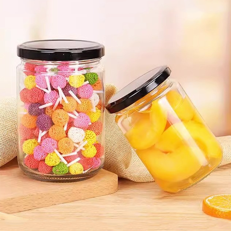 150ml Round glass bottle Transparent sealed can Food grade canned food Empty bottle Chili sauce bottle Honey with lid Can be steamed