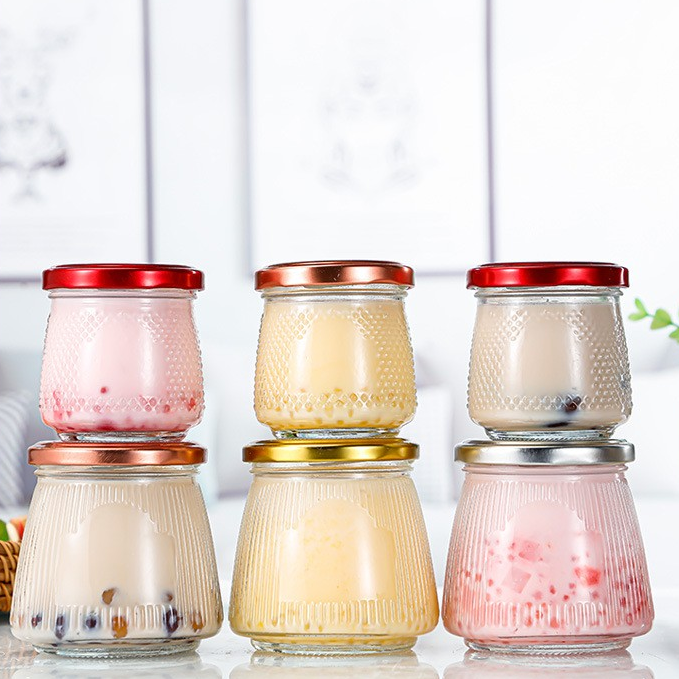 200ml Wholesale High Temperature Resistant Steaming and Cooking Fresh Stewed Bird's Nest Bottles, Instant Flower Glue Bottles, Transparent Glass Bottles, Honey Bottles, Jam Bottles, Candy Bottles, Storage Jars