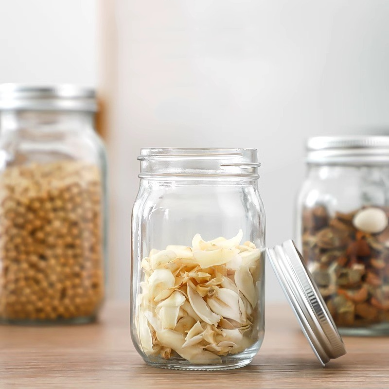 380ml  Food grade sealed glass bottle, sealed jar, storage bottle, transparent storage bottle for miscellaneous grains