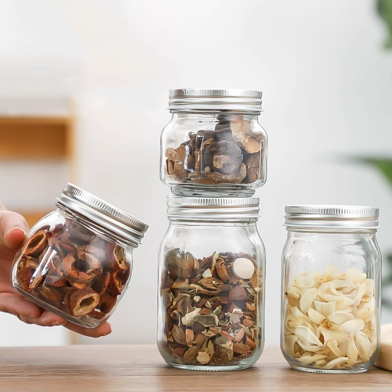 1000ml  Food grade sealed glass bottle, sealed jar, storage bottle, transparent storage bottle for miscellaneous grains