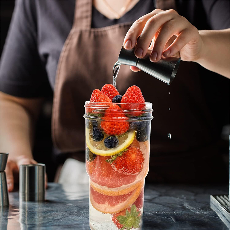 24oz bamboo glass cup straw bamboo lid cold drink cup beer cup beverage cup juice cup