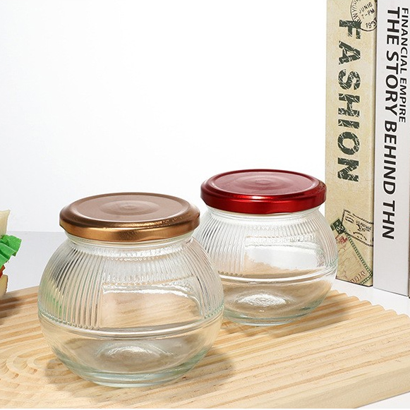 150ml Planet Bottle Round Bird's Nest Bottle Fish Glue Sealed Jar Flower Glue Bottle High Temperature Resistant Milk Jelly Packaging Bottle Glass Jar Can Stew