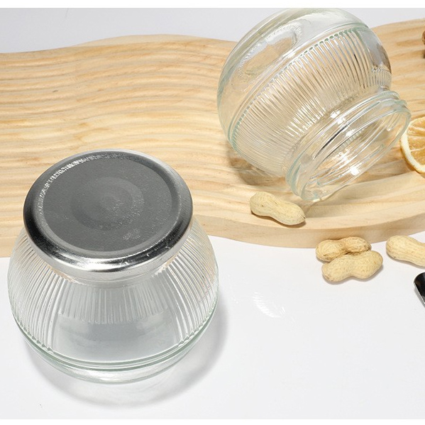 280ml Planet Bottle Round Bird's Nest Bottle Fish Glue Sealed Jar Flower Glue Bottle High Temperature Resistant Milk Jelly Packaging Bottle Glass Jar Can Stew