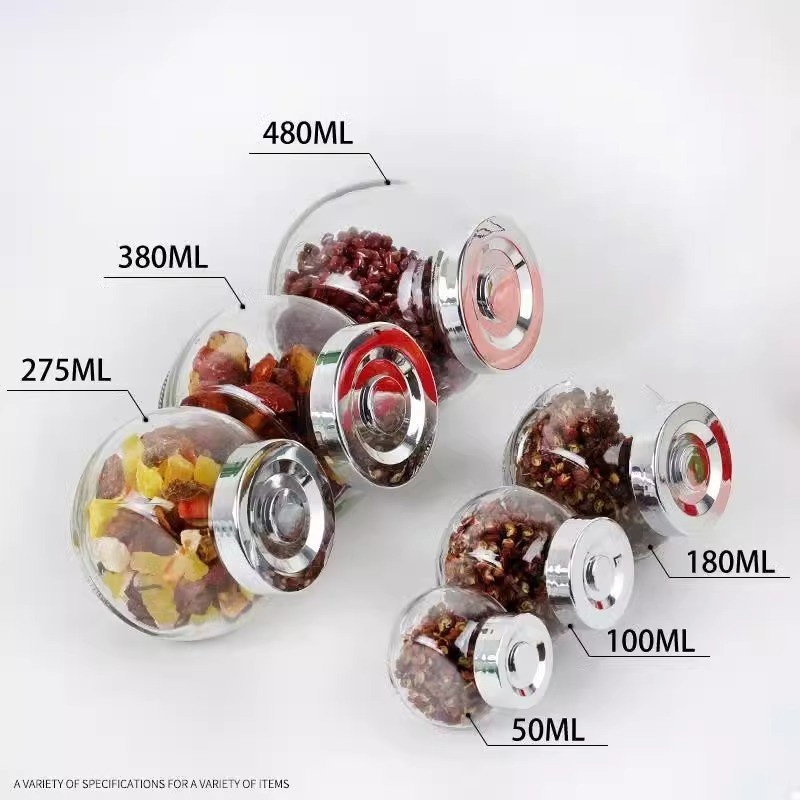 180ml  Food grade seasoning jar, moisture-proof glass sealed jar, honey bottle, household small storage jar with lid