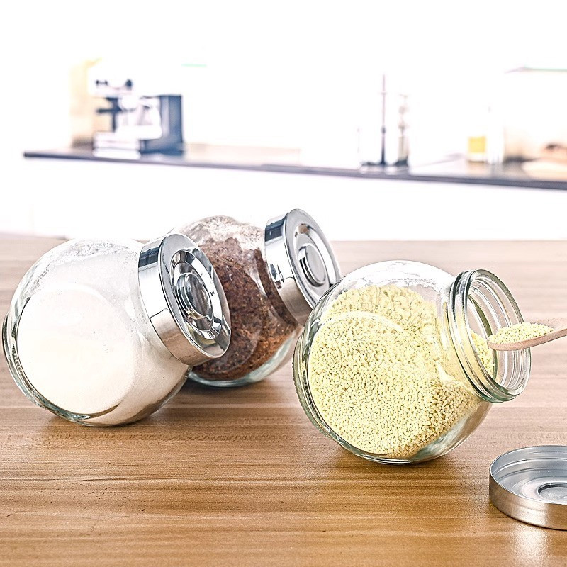 280ml  Food grade seasoning jar, moisture-proof glass sealed jar, honey bottle, household small storage jar with lid