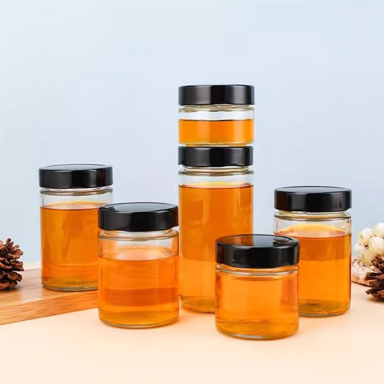 100ml Glass sealed jar, food grade high cap jar, empty bottle, chili sauce, honey jam special bottle